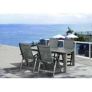  5pc 70 Sontaran Modern Outdoor Aluminum Dining Set Patio 