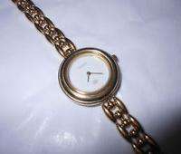 GUCCI VINTAGE INTERCHANGEABLE BEZEL GOLD PLATED LADIES LINK WATCH 