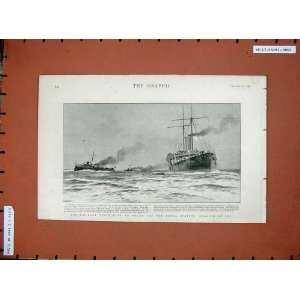    1896 Torpedo Boat Destroyers Coaling Sea Ship China