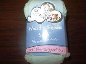 Worlds Softest Sock* Cozy Non Slipper Socks* 2 PAIR  