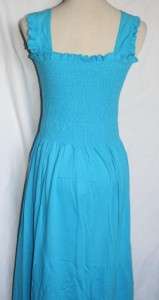 SILHOUETTES SMOCKED GOWN   1X   TURQUOISE   NWT  