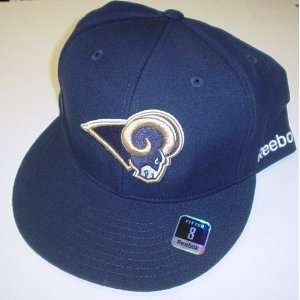  St. Louis Rams Flat Bill Structured Fitted Reebok Hat Size 