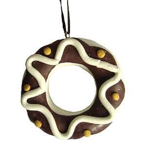   Candy Fantasy Chocolate Frosted Donut Christmas Ornament Home