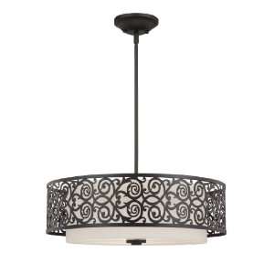  Quoizel QF1208CIB Somers 3 Light Rod Hung Pendant with 