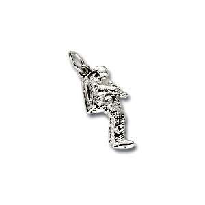  Rembrandt Charms Astronaut Charm, 14K White Gold Jewelry