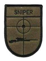 SNIPER SHOT Military Police Embroided Iron on Patches  
