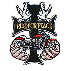   For Peace Motorcycle Biker Embroidered Iron On Patch 