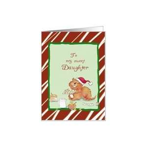  Merry Christmas to my Daughter, Cute Baking Squirrel Card 