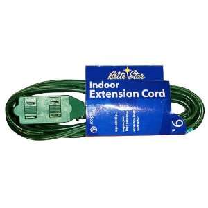  (9 ft.) Green   Christmas Light Extension Cord   Indoor 