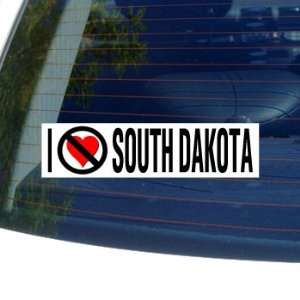  I Hate Anti SOUTH DAKOTA   Window Bumper Sticker 