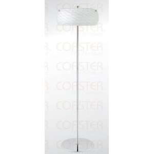   Floor Lamp with Scaled Glass Shade in Chrome Finish 
