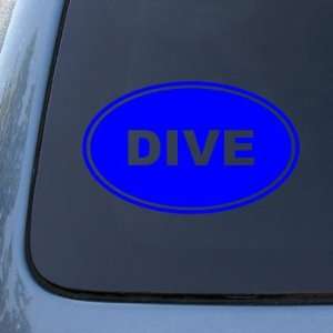  DIVE EURO OVAL   Diving Swimming   Vinyl Car Decal Sticker 
