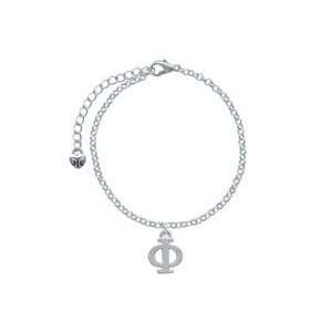 Greek Letter Phi   Silver Plated Elegant Charm Bracelet [Jewelry]