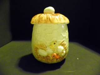 Vintage  Chicken Little Tea Canister Lid Chick  