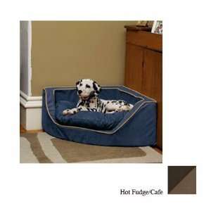    Snoozer Luxury Corner Pet Bed, Medium, Hot Fudge/Cafe