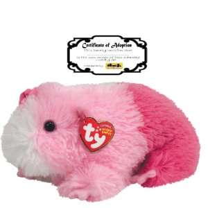  Ty Beanie Baby Pinky the Guinea Pig with Adoption 