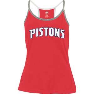  Detroit Pistons Womens adidas Strappy Tank Sports 