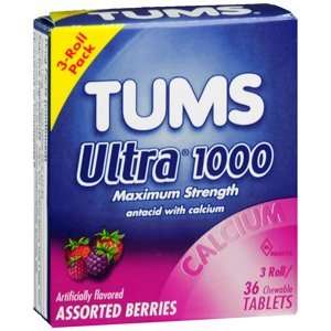  TUMS ULTRA 1000 ASSORTED BERRY 3S 1 EACH Health 