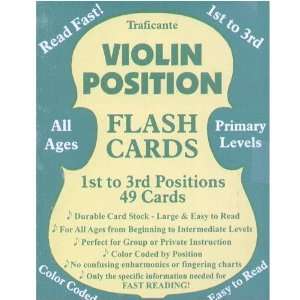  Traficante Violin Flash Cards 1st 3rd Positions Musical 