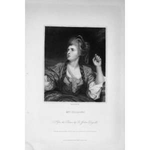   1835 Antique Portrait Mrs Siddons Lady 