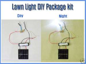 Solar Lawn Light DIY Package kit, LED Color choice  