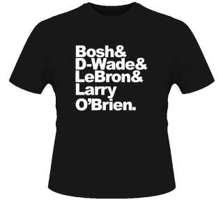 LeBron James Dwayne Wade Chris Bosh Cool Black T Shirt  