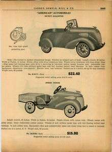 1940 American Speed Truck Skippy Roadster Pedal Cars ad  