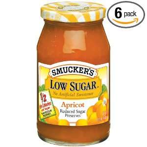 Smuckers Low Sugar Reduced Sugar Apricot Preserves, 15.5000 Ounce 