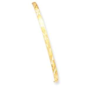  14k Gold 3mm D/C Slip on Bangle Jewelry