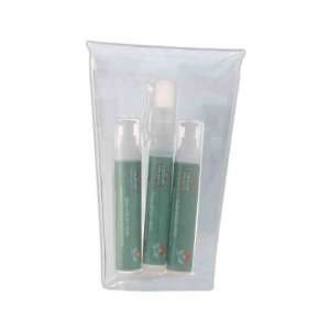   overnight pack with cleanser, moisturizer and toner in a travel pouch