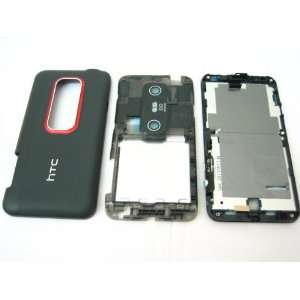  HTC EVO 3D Sprint ~ Black Housing Cover Door Case Frame 