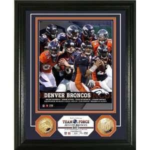  Denver Broncos Framed Team Force 24KT Gold Coin Photo Mint 