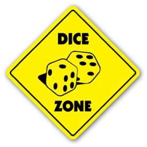  DICE ZONE  Sign  craps casino signs gambler game room 