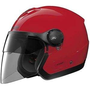   Nolan N42E Solid Open Face N Com Helmet   Large/Corsa Red Automotive