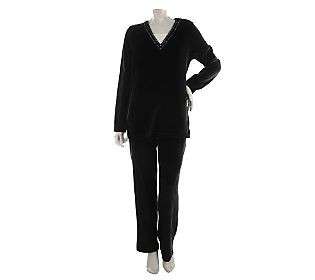 Sport Savvy Petite Velour Pullover and Pants Set P 2X A210044  