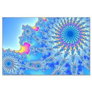  Ferris Wheel Fractal Cool Large Poster by  