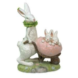  Pack of 2 Sweet Delights Mother Rabbit w/Bunnies in Wagon 