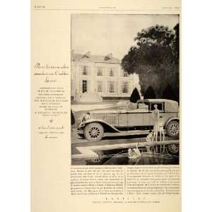   Cadillac Limousine Car Mansion   Original Print Ad