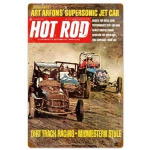  Dirt Track Automotive Vintage Metal Sign   Victory Vintage 