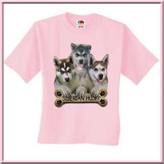 Siberian Husky Puppy Dog Bone T Shirt TODDLERS & KIDS  