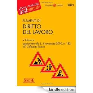 Elementi di diritto del lavoro (Il timone) (Italian Edition)  
