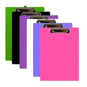  BAZIC Bright Color PVC Standard Clipboard w/ Low Profile 