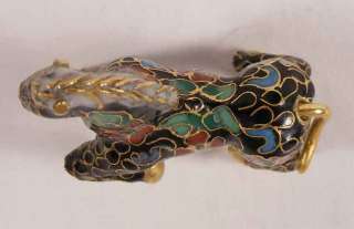 CLOISONNE COLORFUL HORSE on COPPER *VINTAGE* CHINESE  