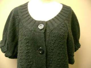 Motto Short Sleeve Button Front Sweater Cardigan L NWOT  