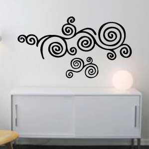 Wall Art Vinyl Decal Sticker Spiral Clouds   