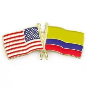  USA & Columbia Flag Pin 