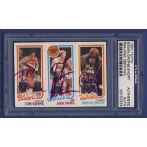  1980 Topps SIKMA/OWENS/SHORT Signed Card PSA/DNA Sports 