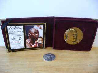 Highland Mint Bronze Magnum Michael Jordan Coin & COA  
