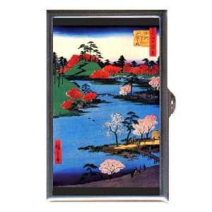  Japanese Woodblock Along River Coin, Mint or Pill Box 