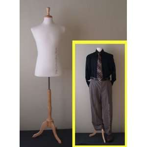  Male Mannequin Jersey Dress Form Size 38 40 White with 